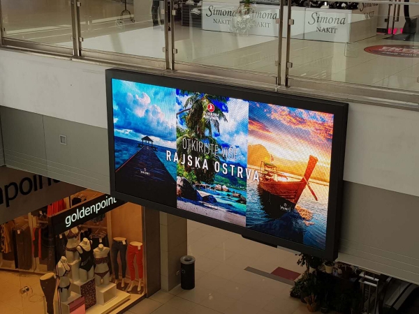 Indoor P3.91 LED Display Installation in Shopping Mall